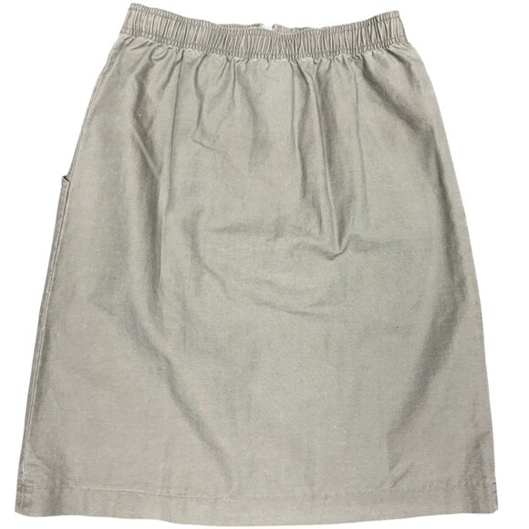 NWT Women's‎ L.L.BEAN Guide Skirt Midi Front Zip Green | Size 4R - Picture 3 of 8